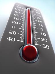 a large grey thermometer